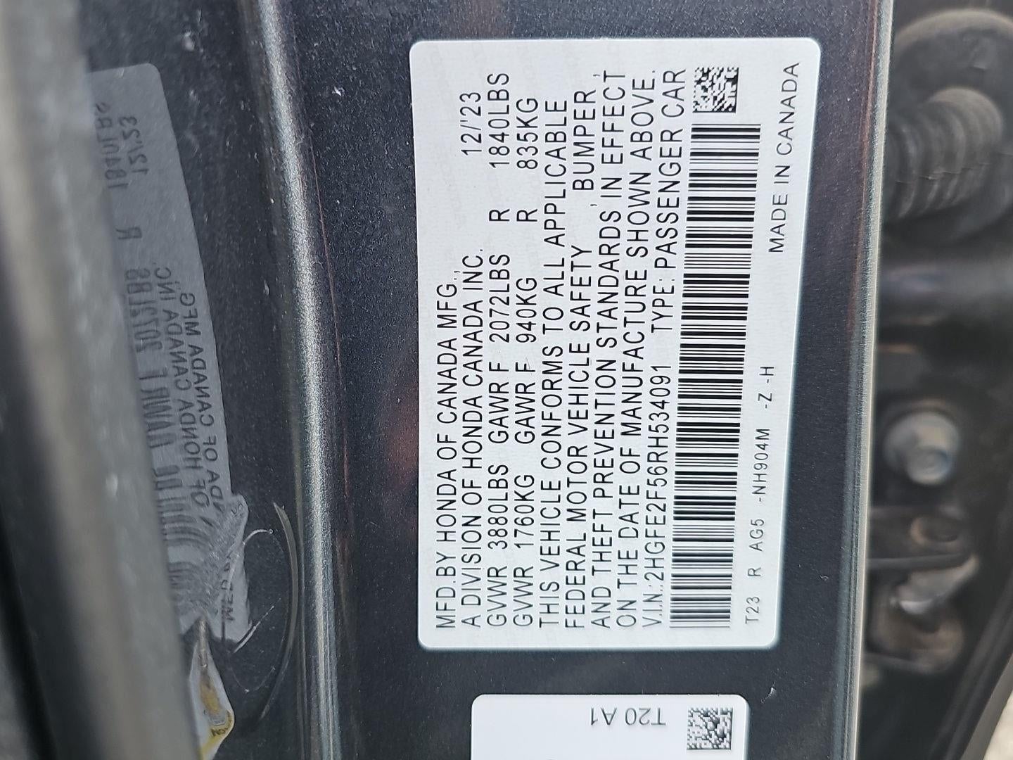 2024 Honda Civic Sport